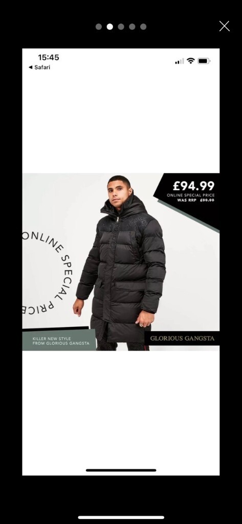 glorious gangsta vernier long puffer jacket